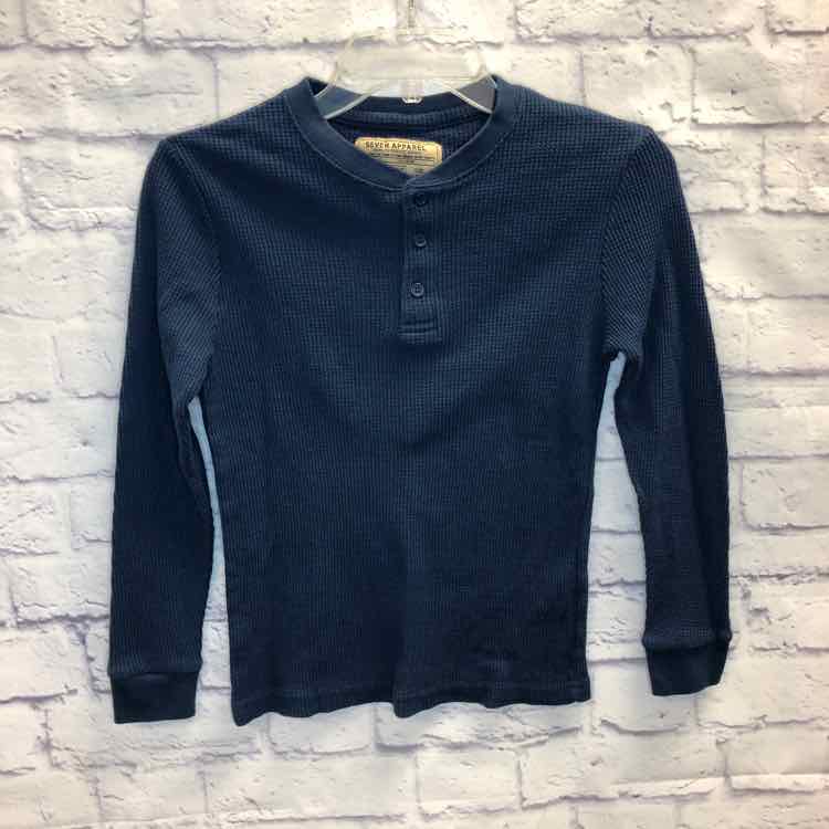 Seven Navy Size 10 Boys Long Sleeve Shirt