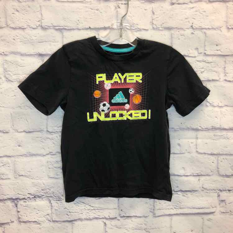 Adidas Black Size 5 Boys Short Sleeve Shirt