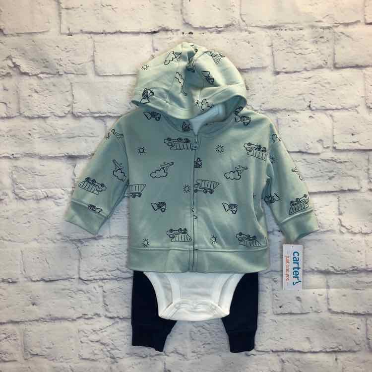 Just One You Green Size 3 Months Boys 3 Piece Outfit