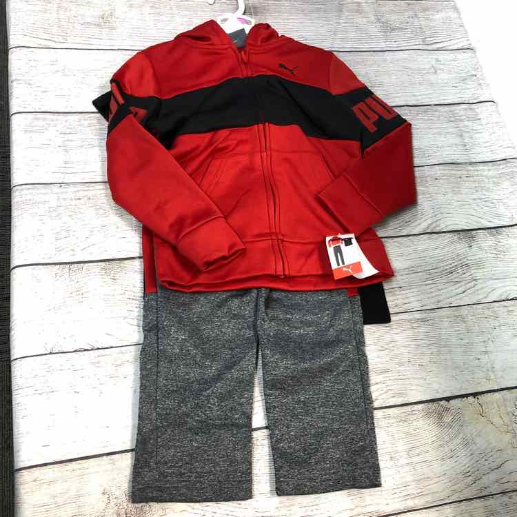 Puma Red Size 4T Boys 3 Piece Outfit
