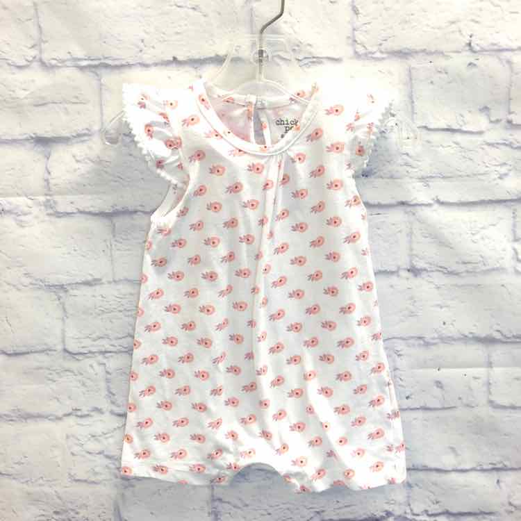Chick Pea Pink Size 6-9 Months Girls Romper