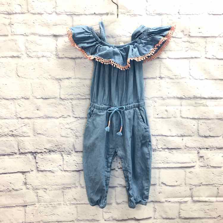 Jessica Simpson Chambray Size 24 Months Girls Jumpsuit
