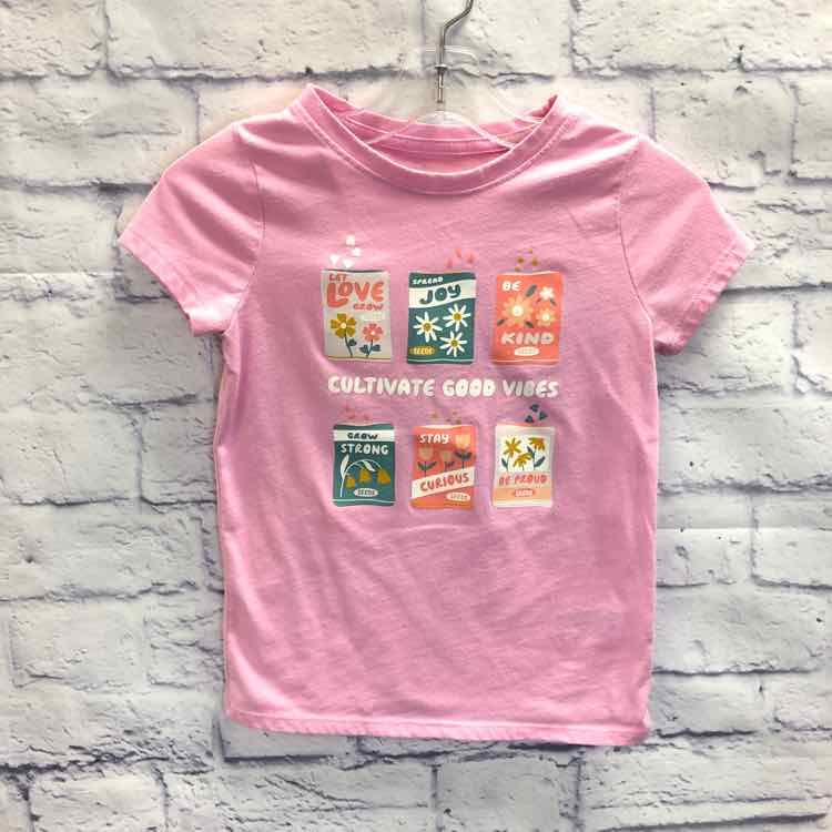 Cat & Jack Pink Size 4T Girls Short Sleeve Shirt