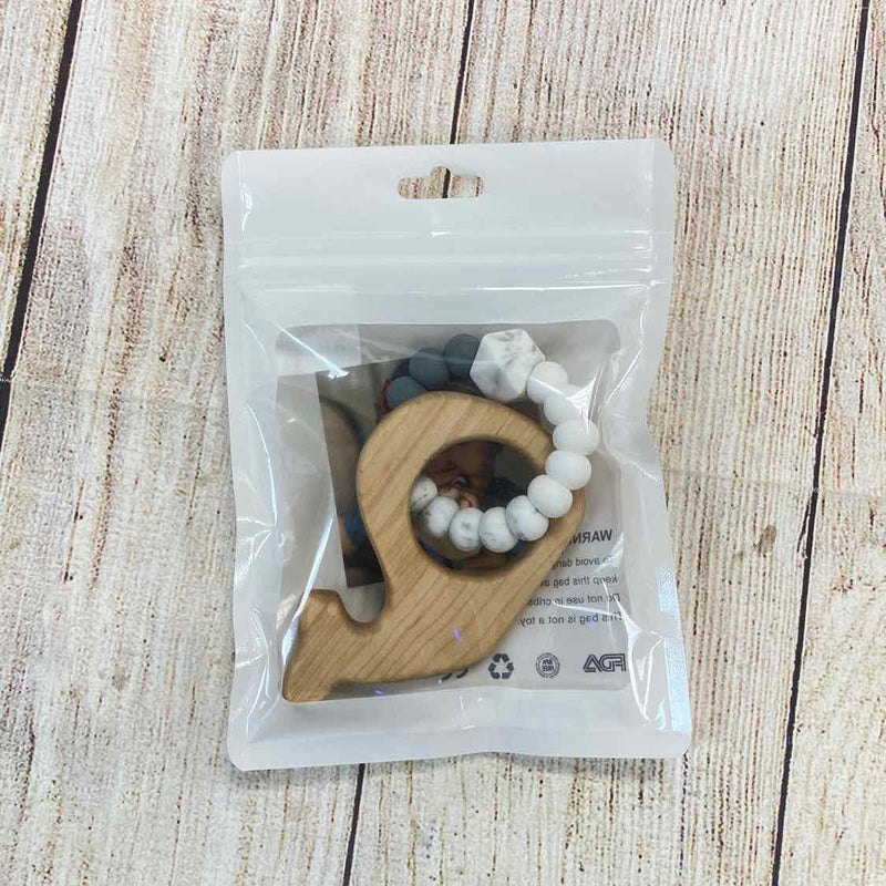 My Little Songbird Wooden Teether with Silicone Ring