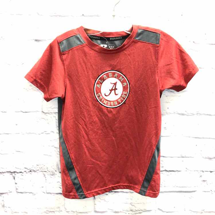 Russell Red Size 6 Boys Short Sleeve Shirt