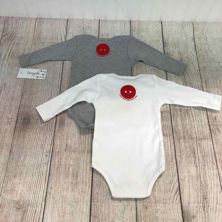 Smiling Button White Size 3-6 Months Boys Bodysuit
