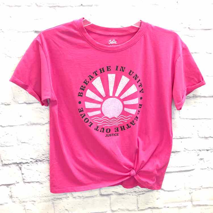Justice Pink Size 12 Girls Short Sleeve Shirt