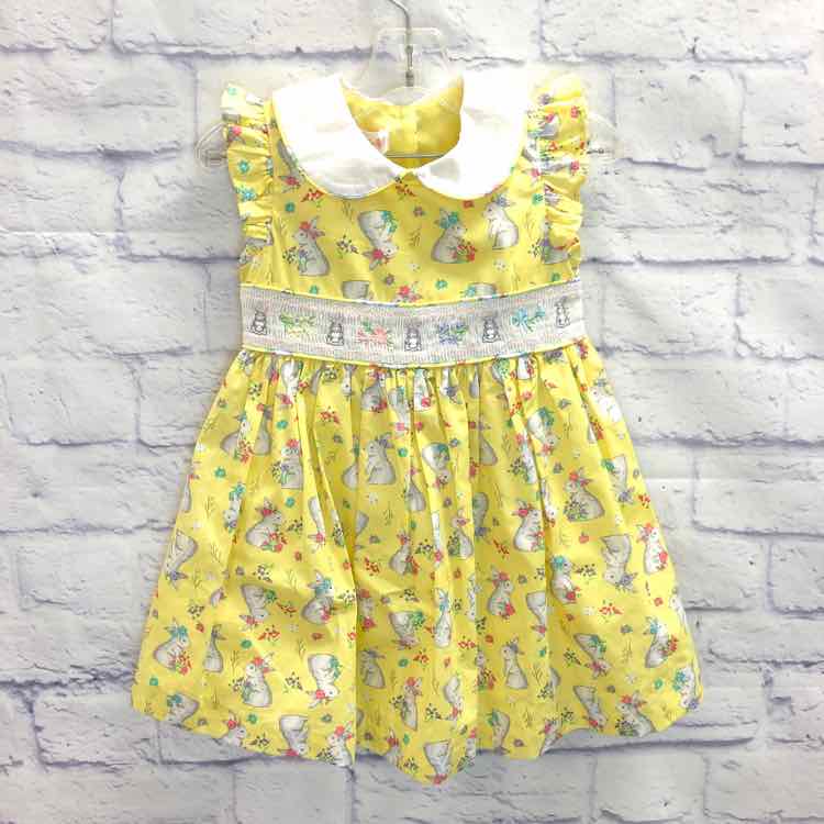 Bonnie Baby Yellow Size 24 Months Girls Smocked Dress