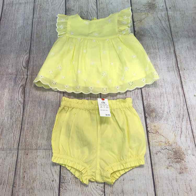 Cat & Jack Yellow Size 6-9 Months Girls 2 Piece Outfit