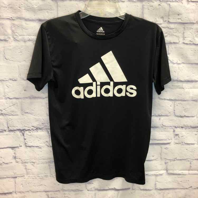 Adidas Black Size 14 Boys Short Sleeve Shirt