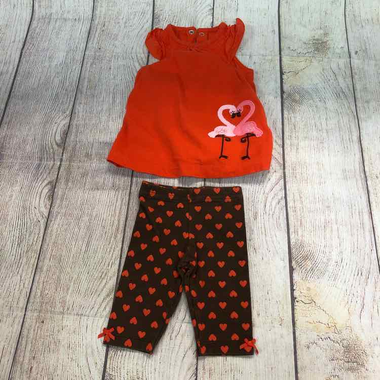 Just One You Orange Size 3 Months Girls 2 Piece Outfit