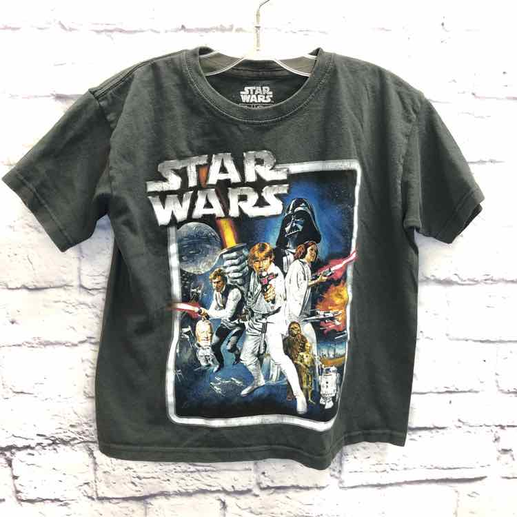 Star Wars Gray Size 8 Boys Short Sleeve Shirt