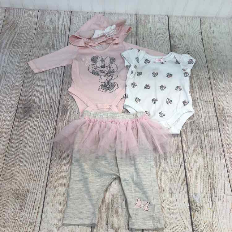 Disney Pink Size Newborn Girls 3 Piece Outfit