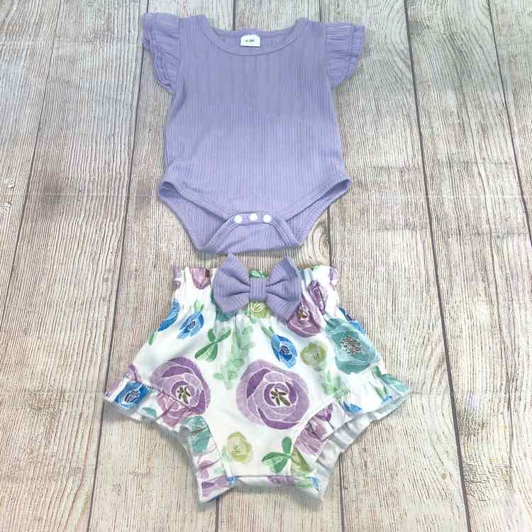 Purple Size 0-3 Months Girls 2 Piece Outfit