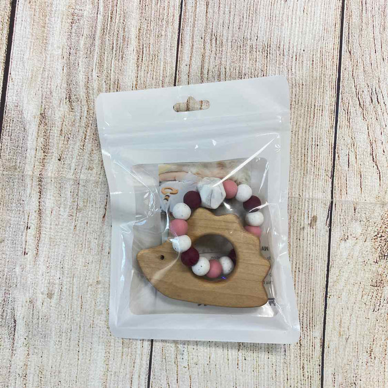 My Little Songbird Wooden Teether with Silicone Ring