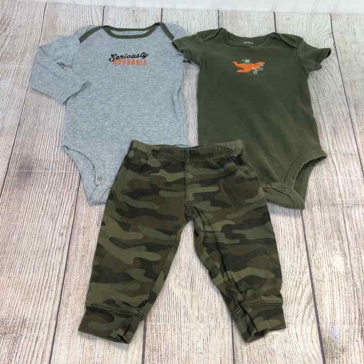 Carters Green Size 6 Months Boys 3 Piece Outfit