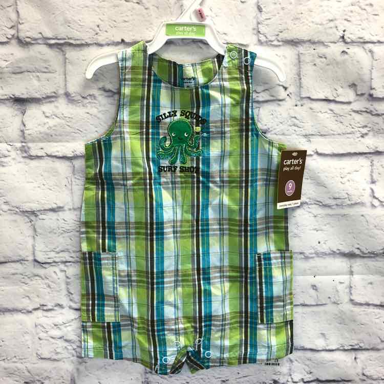 Carters Green Size 9 Months Boys Romper