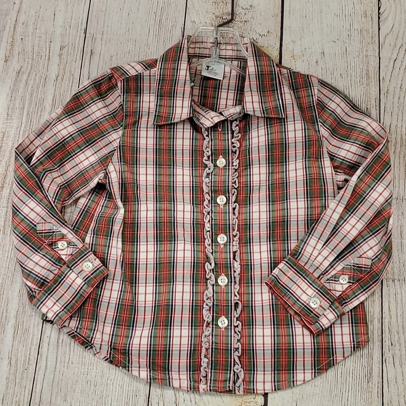Crewcuts Plaid Size 3T Girl Polos & Button Downs