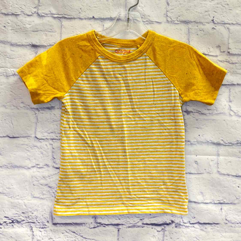 Cat & Jack Yellow Size 4T Boys Short Sleeve Shirt