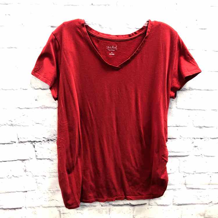 Isabel Maternity Red Size XL Maternity Short Slv Top