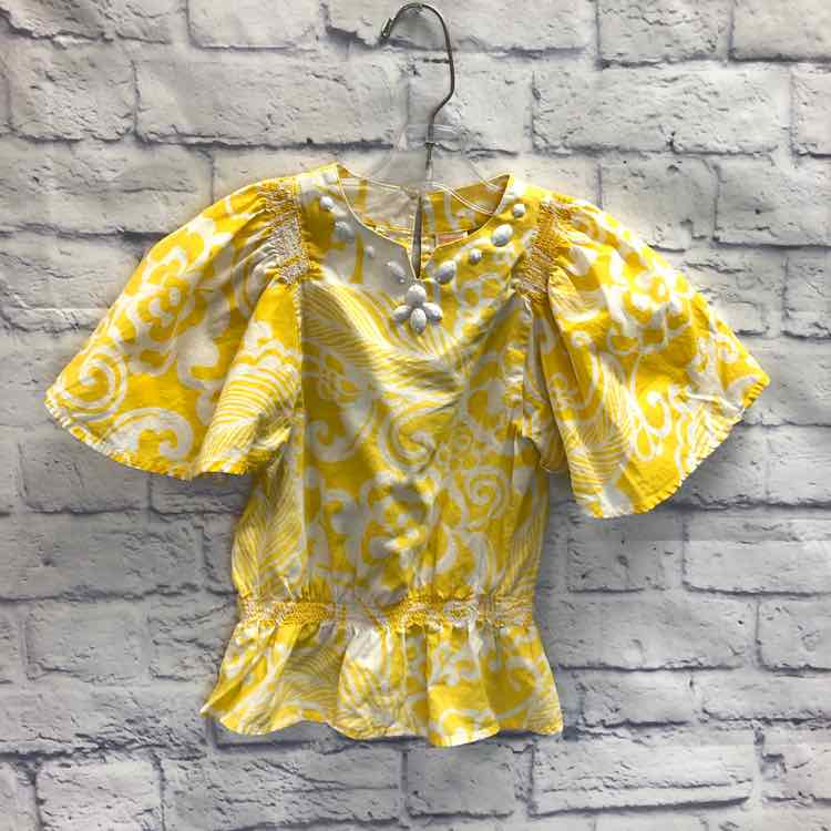 Gymboree Yellow Size 4T Girls Short Sleeve Shirt