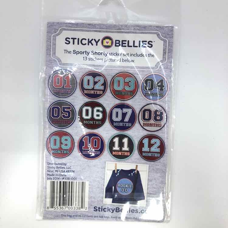 Sporty Shorty Milestone Stickers
